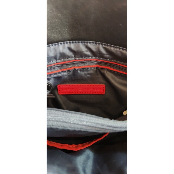 Tommy Hilfiger Shopper Style Monogram Logo Bag Tote Black Handbag - Picture 8 of 9